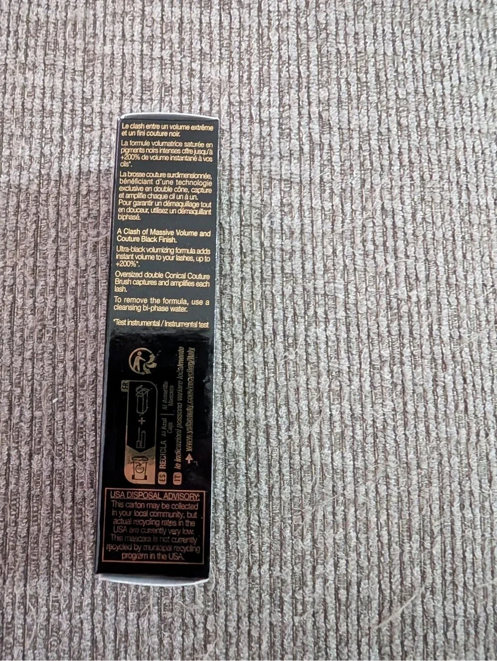 YSL Yves Saint Laurent Lash Clash Extreme Volume Mascara Black Travel NIB